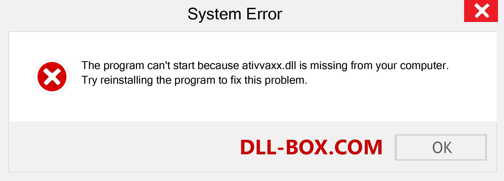  ativvaxx.dll file is missing?. Download for Windows 7, 8, 10 - Fix  ativvaxx dll Missing Error on Windows, photos, images