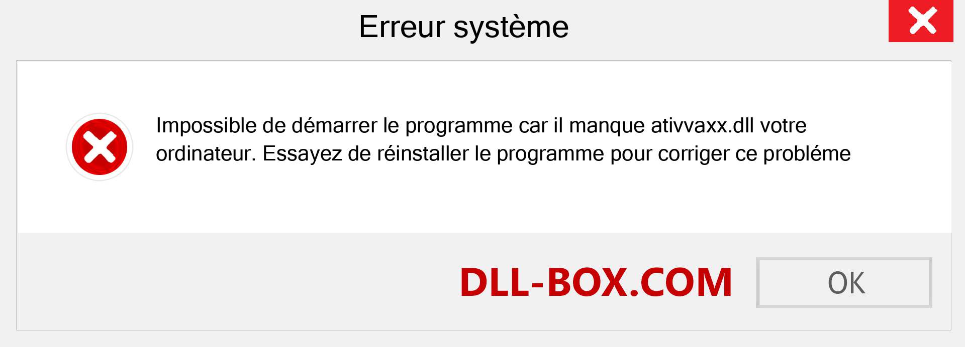 Le fichier ativvaxx.dll est manquant ?. Télécharger pour Windows 7, 8, 10 - Correction de l'erreur manquante ativvaxx dll sur Windows, photos, images